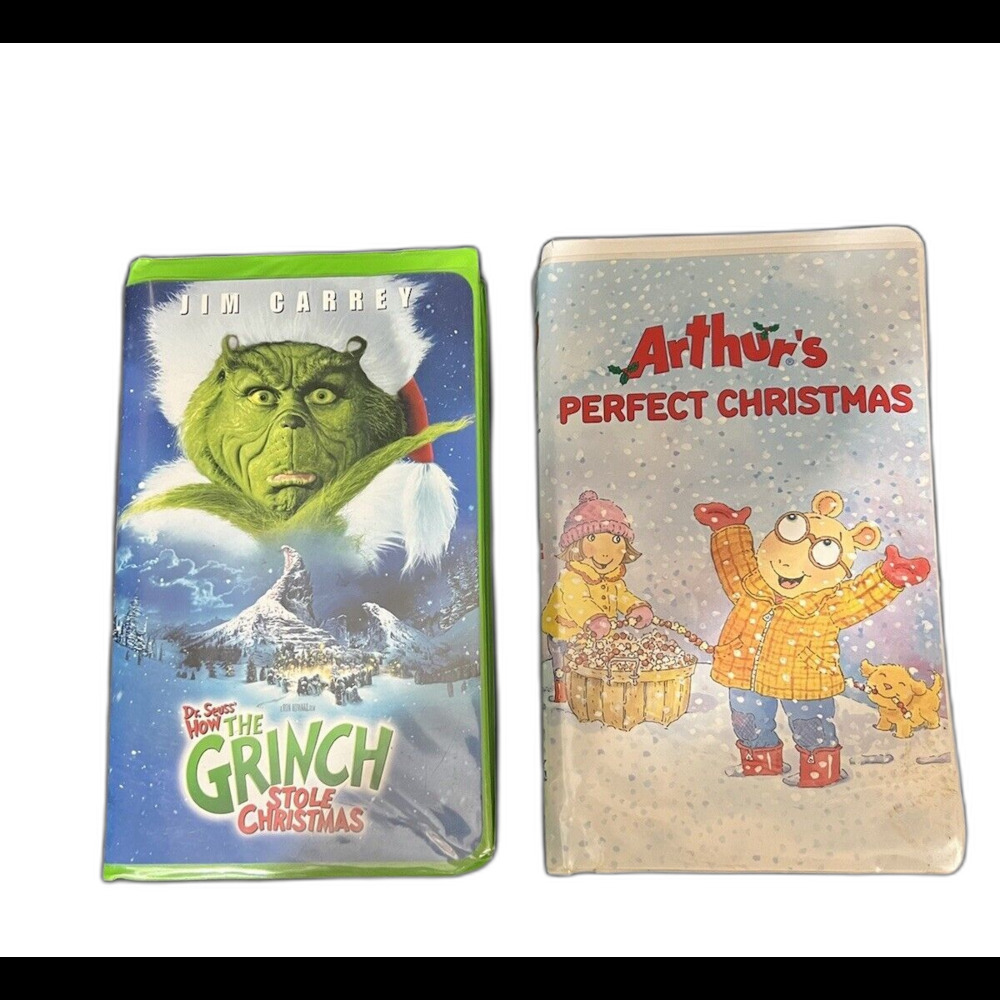 How The Grinch Christmas - Arthurs Perfect Christmas  VHS Lot 2